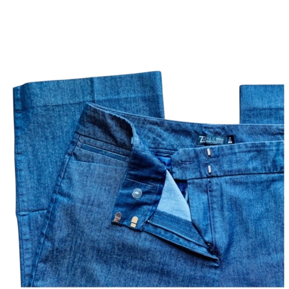 🛑 SOLD ‼️ NEW YORK & COMPANY 7th AVENUE DESIGN Indigo Blue Denim Trouser Jeans